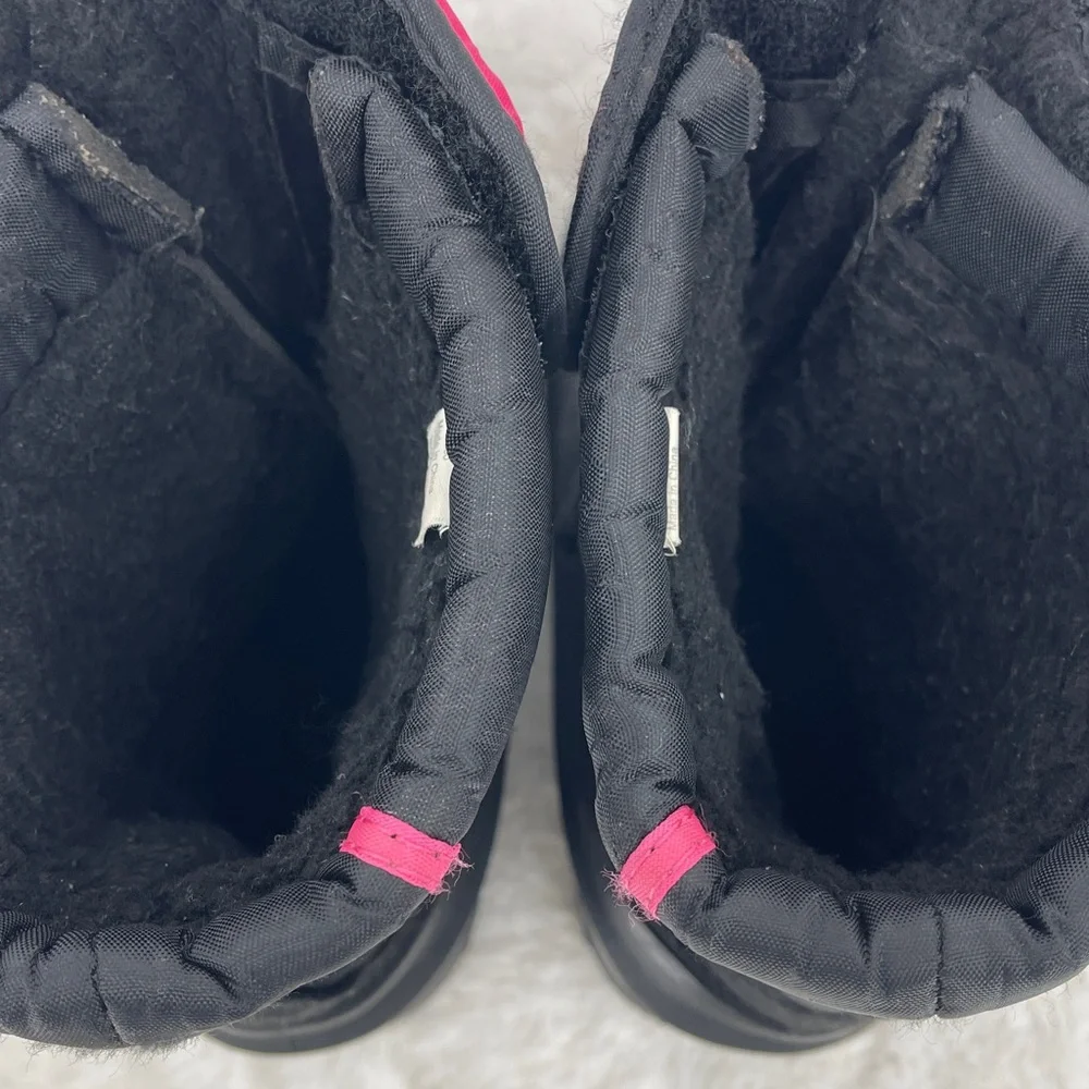SINTETICO Kids SIZE 2 ' Black and Pink Winter Boots
